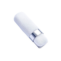 White Finger Cot with Silver Band - Protective Fingertip Cover