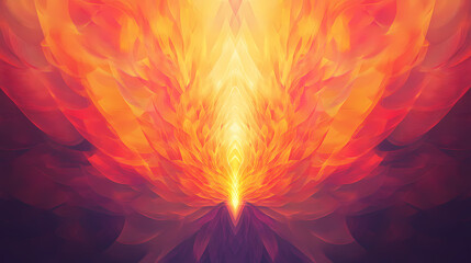 Flame of illumination perspective., pentecost a christian holiday, the descent of the holy spirit. celestial flame wings. illustration. [Seraphic Depths] | Divine Sink | holy descent. Illustration