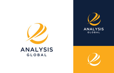 Initial letter E design logo for business consulting , digital technology template 