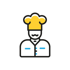Multi color  icon for chef