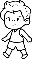 Cartoon Boys and Girls Elements Go to school Character Illustration