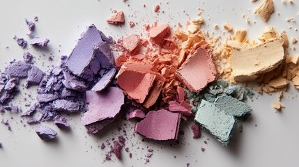 Crushed colorful eyeshadow palettes