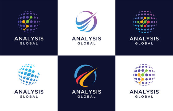 Business and Finance  web icons symbol , global finance solution collection, digital investment, analysis, growth, vector logo design 