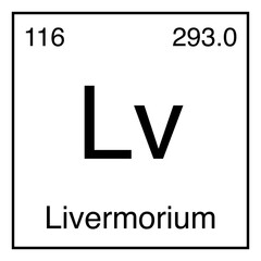 Livermorium Lv Chemical Symbol Periodic Table