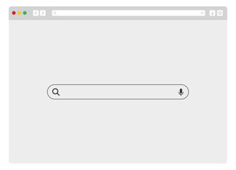 browser window Website mockup template with frames for PC, laptop, tablet. internet browser search engine. Search bar for ui ux design and web site. Vector illustration for UI and web design presentat