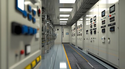 a row of empty parking garage