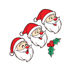 Santa Faces Christmas  