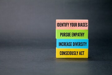 What does it mean to reduce bias? identify your biases, pursue empathy, increase diversity, and...