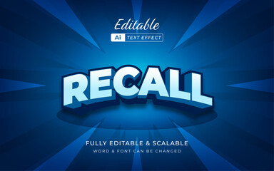 vibrant text. recall 3d text effect
