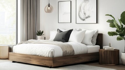 Cozy trundle bed setup in functional modern room