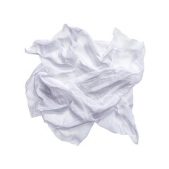 Obraz premium Crumpled White Fabric Texture Abstract Background of Soft, Wrinkled Cloth