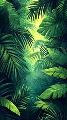 lush green tropical rainforest