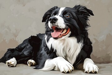 Fototapeta premium Happy Border Collie Portrait.