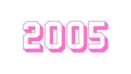 Pink 2005 Year Number Design