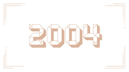 2004 Geometric Year Design Art
