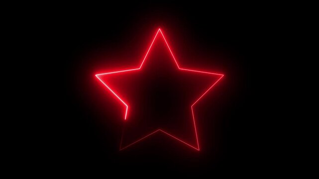 Animated neon star symbol