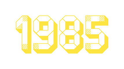 1985 Retro Digital Year Design