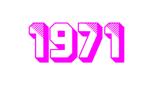 Pink 1971 Retro Year Design