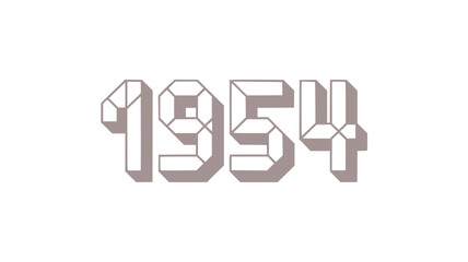 1954 Retro Digital Year Design