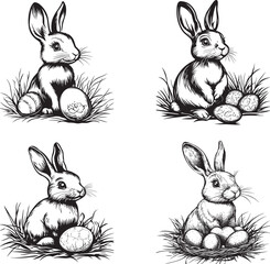 Fototapeta premium Easter Bunny Svg