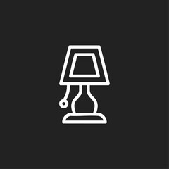 Lamp icon logo flat vector design