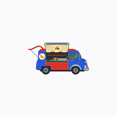 Food truck icon logo flat vector design