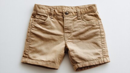 Beige corduroy kids shorts