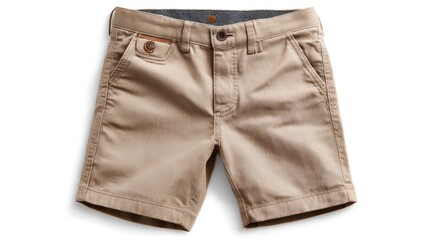 Light beige, short, classic, men's shorts.  Relaxed fit,  corduroy texture,  functional pockets