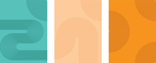 Retro vintage 70s style stripes poster lines background. Retro 70s style stripes poster collection.  Abstract geometric colorful vintage lines poster design. Retro vintage 70s style stripes background