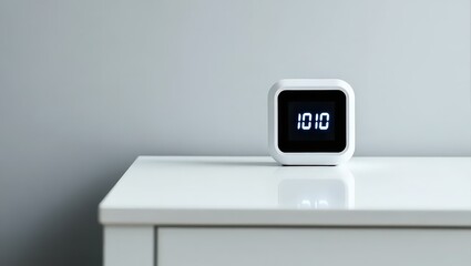 Digital Clock on White Table