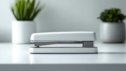 White Stapler on Table