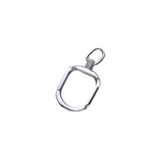 Stainless Steel Oval Quick Link with Screw Pin - Close-up Studio Shot