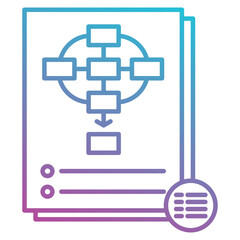 strategy list icon element for design