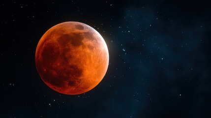 Fototapeta premium Blood Moon in Cosmic Night
