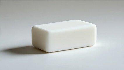 White Bar Soap on Neutral Background