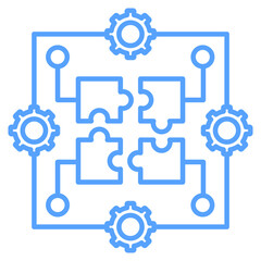 Strategic management icon element for design