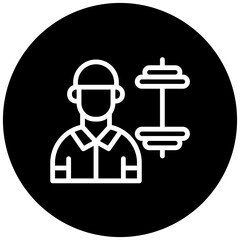 Weight Lifting Person Icon