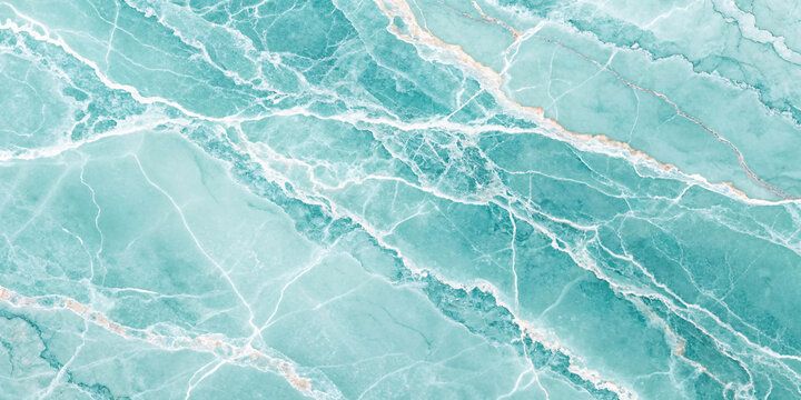 A glacial blue-green marble texture, intersected with frosty white veins and translucent depth, evokes the freshness and clarity of arctic waters and ice