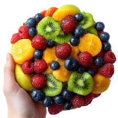 Obraz premium Colorful fruit dessert display