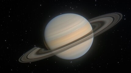 Fototapeta premium Saturn's rings, a celestial, detailed view of a planetary system.
