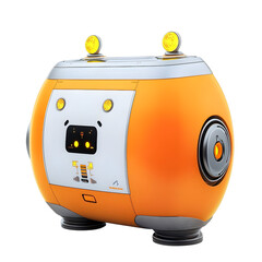 Orange oval robot illustration