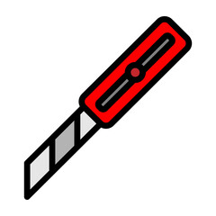 Paper Cutter Vector Filled Icon Design
