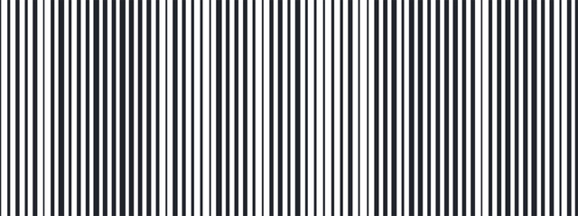 Obraz premium Simple line layout forming an abstract pattern with smooth gradient flow. Stripe shapes in black and white support fade transitions. Vector background