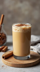 Rich & Sweet Iced Coffee with Condensed Oat Milk & Cinnamon Sprinkle