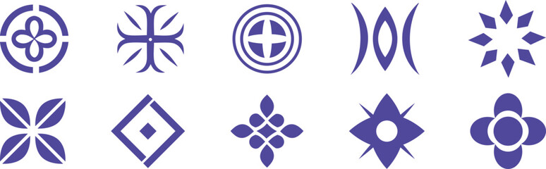 Abstract logo collection, geometrical abstract logos, Icon design, technology logo design template for branding apps and websites