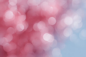 Obraz premium Soft pink and blue bokeh background with dreamy feel