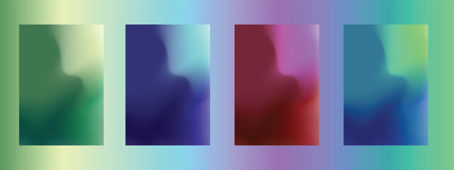 Fototapeta premium Abstract gradient mesh vector background with smooth color transitions in four-tone palette