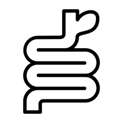 Intestines Vector Line Icon Design