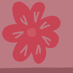 abstract red flower illustration