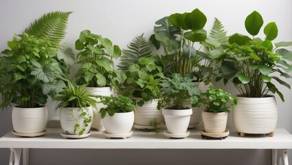 Obraz premium Indoor Green Plants Collection – Lush Houseplants for Fresh Home Décor